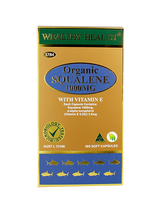Wealthy Health Organic Squalene 1000mg with Vitamin E 365 Capsules